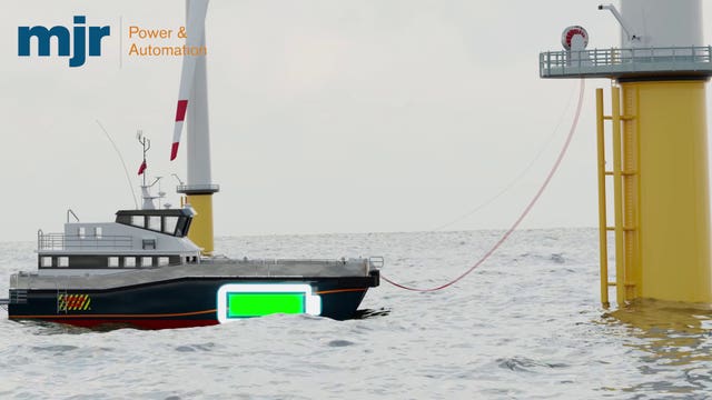 2-62423362 A proposed electric boat charging point attached to a wind turbine