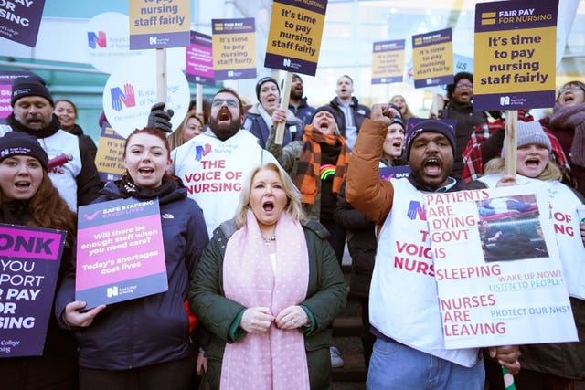 2-70626445 Pat Cullen has accused the Government of choosing to “punish” nurses (Stefan Rousseau/PA)