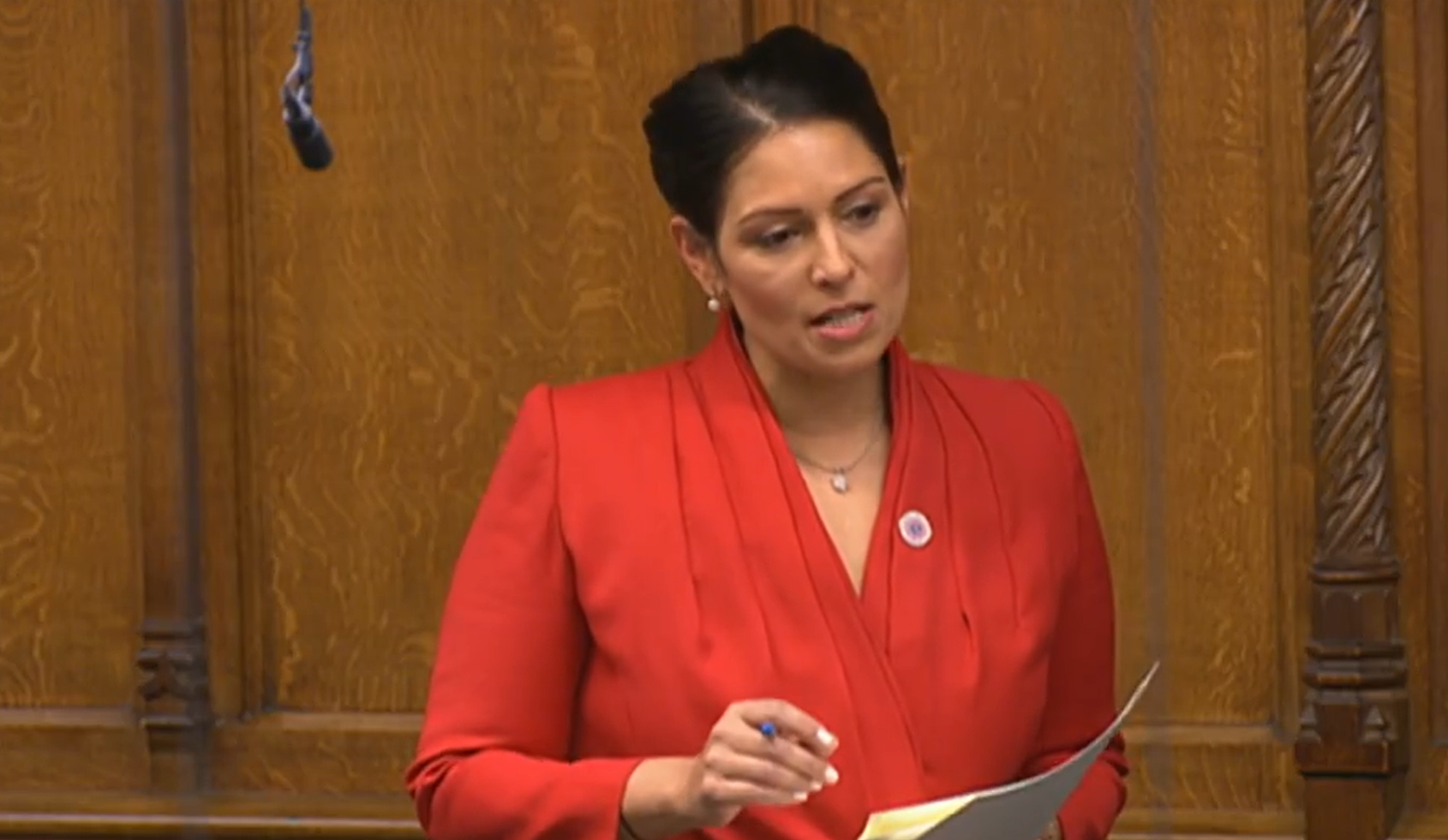 225748e1-e4e0-4d13-8952-b8547dd11527 Conservative MP Priti Patel speaking in the House of Commons.