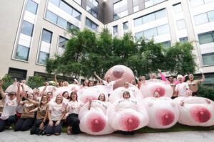 Protesters march on Facebook’s London office over nipple images