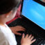 Child using a laptop