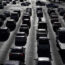 Cars wait at a red light during rush hour on the Las Vegas Strip