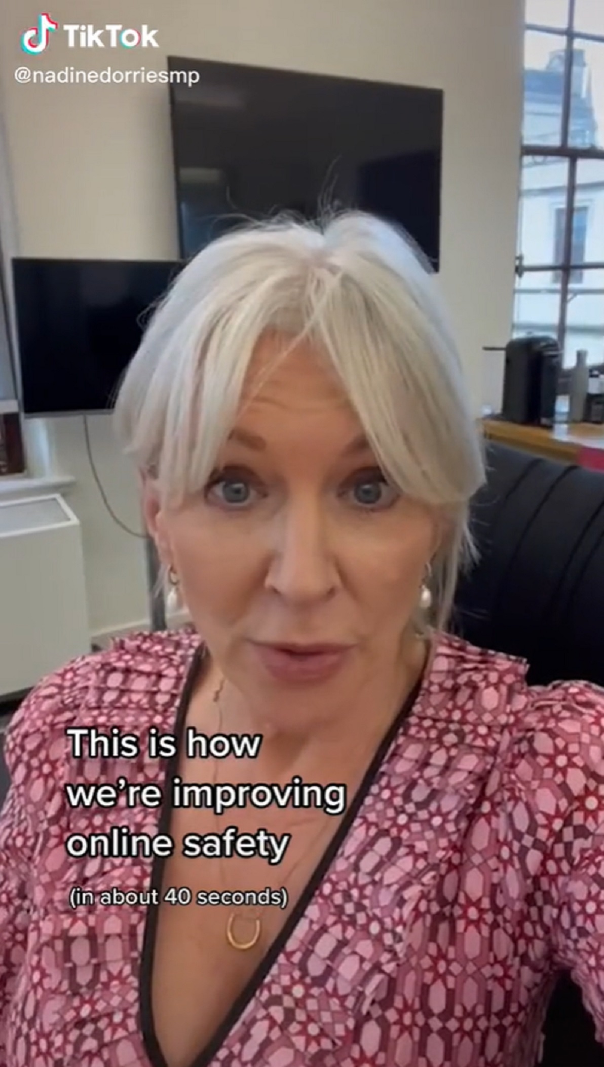 4ed3fcc2-e890-4adb-a94b-64192571e747 Nadine Dorries raps on TikTok about online safety