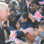 The King greets well-wishers on a walkabout