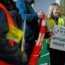 Members of the RMT on the picket line