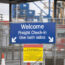 Freight check-in sign at the Stena Line terminal at the Port of Belfast