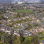 An aerial view of homes