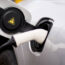 An electric car being charged