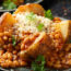 Baked beans on a baked potato