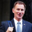 Jeremy Hunt is pictured on Downing Street last month