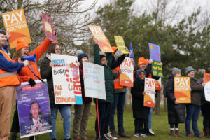 ‘We’re not worth 26% less’ – junior doctors take to picket lines