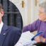 Jeremy Hunt pictures alongside woman working out her pension