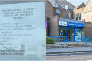 Anger over police poster listing rape as ‘non-emergency’ that should be reported online
