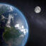 The Earth and moon