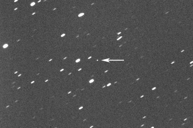 d2e4580d50ed42849a28add5a05241f1 Asteroid 2023 DZ2, indicated by an arrow
