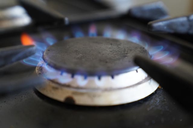 2-68937918 File photo dated 26/08/22 of a gas hob burning on a stove