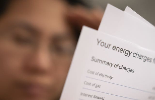 2-70691247 File photo dated 08/01/22 of a person holding an energy bill