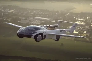 Flying car’s first inter-city flight hailed as ‘new era’ of transport