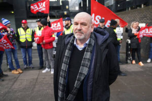 Train driver union boss delayed by ‘bloody rail strikes’ as members walk out