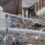 Emergency personnel work at the site of an explosion at a chocolate factory in West Reading, Pennsylvania