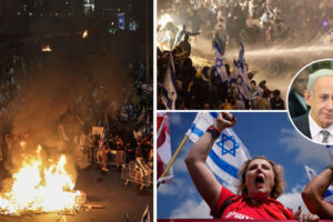 Benjamin Netanyahu halts judicial reforms to ‘prevent civil war’ after days of protests in Israel over plans