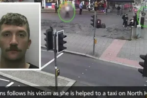 Harrowing CCTV footage shows rapist soldier stalk victim through town