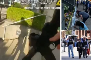 Watch: Dramatic footage shows moment Kentucky police gun down bank attacker who livestreamed massacre