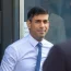 Rishi Sunak pictured after delivering his speech on plans to improve maths education