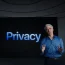 Apple senior vice president of software engineering, Craig Federighi, speaks during the company's WWDC keynote