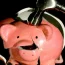 A piggy bank being smashed