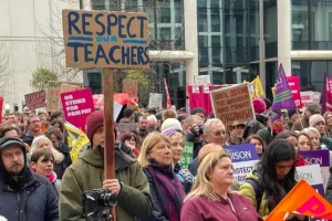 Hundreds join Cardiff rally on biggest day of industrial action in decade