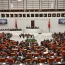 Turkish legislators vote in favour of Finland’s bid to join Nato at the parliament in Ankara