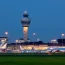 The Netherlands, Haarlemmermeer, Amsterdam Schiphol Airport, dawn