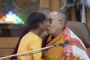 Dalai Lama apologises after video shows him asking boy to ‘suck my tongue’, insisting it was ‘innocent and playful’