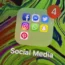 Social media apps on a smartphone