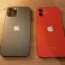 The iPhone 12 (right) and iPhone 12 Pro