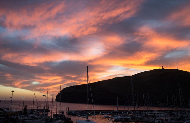 2-25078263 The sun setting in Tenerife in Spain