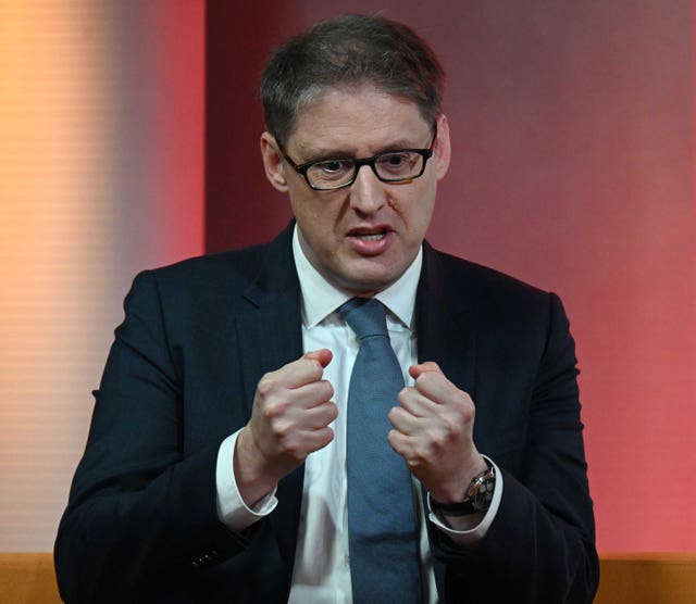 2-67394098 For use in UK, Ireland or Benelux countries only BBC handout photo of Tony Danker, Director-General CBI appearing on the BBC One current affairs programme, Sunday Morning