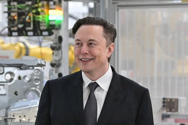 Tesla CEO Elon Musk attends the opening of the Tesla factory Berlin Brandenburg in Gruenheide, Germany on March 22, 2022