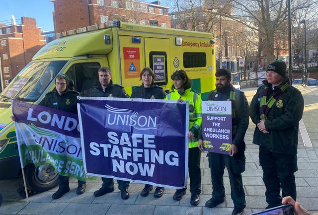 2-70522117-1 Ambulance workers on the picket line