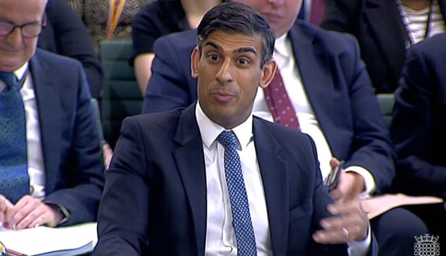 2-72869314 Prime Minister Rishi Sunak appearing before the Liaison Committee at the House of Commons