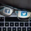 Facebook and Twitter logos