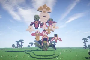 Sculpture park recreated in Minecraft