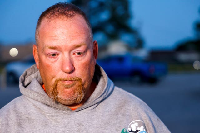 2754288b69824d43a1e3f1a4de88e70e Nathan Brewer, the father of Brittany Brewer, speaks after a vigil in Henryetta Oklahoma