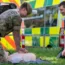 Soldiers training with ambulance crews during the pandemic