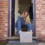 Wine delivery on a doorstep