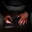 A laptop user