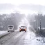 Cars driving in wintry conditions