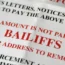 Bailiffs warning letter England UK
