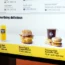 A McDonald's menu screen with calorie counts